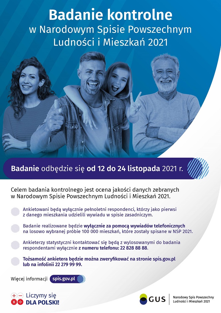 Badanie kontrolne w Narodowym Spisie Powszechnym Ludności i Mieszkań w 2021 r. fot. mat.pras
