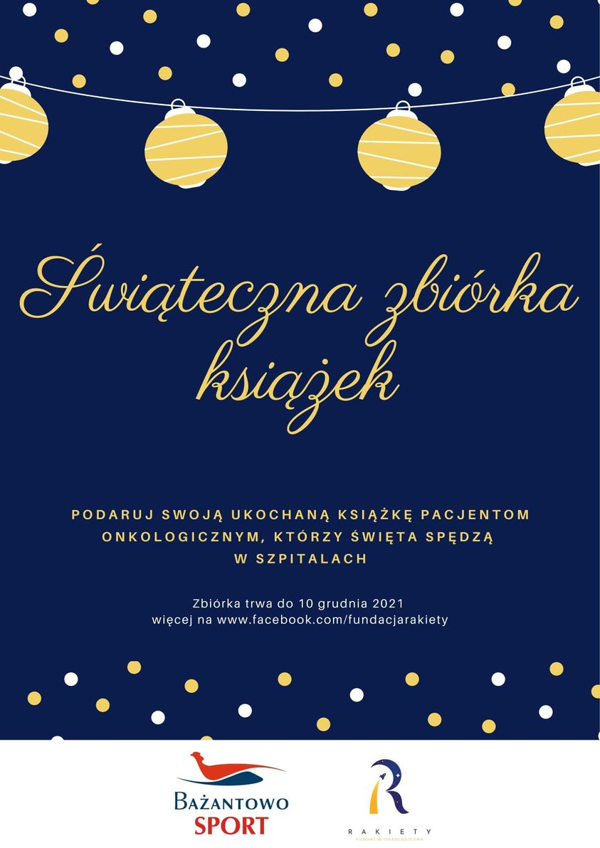 Plakat akcji Świąteczna zbiórka książek - mat.pras FB