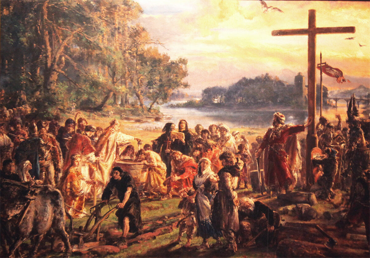 Obraz Jana Matejko „Zaprowadzenie chrześcijaństwa R.P. 965