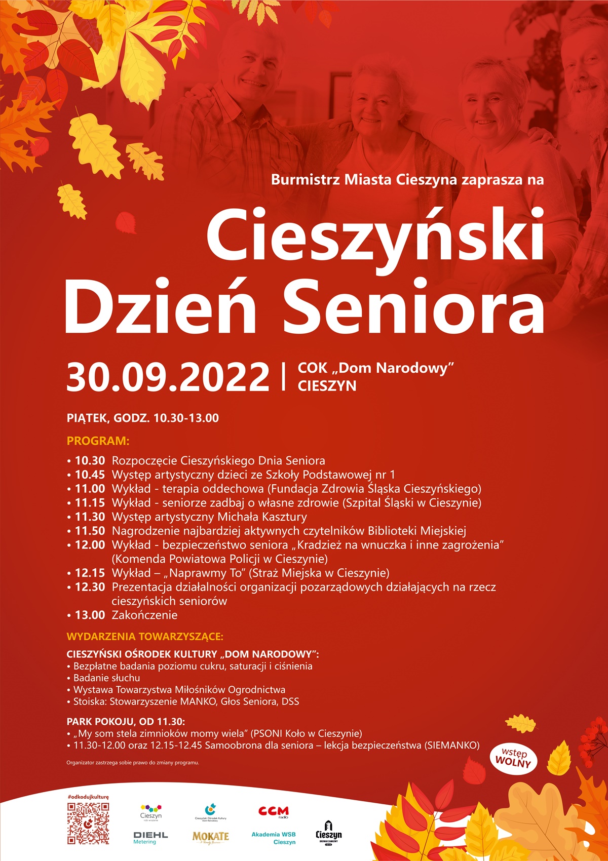 Cieszyński dzień Seniora, plakat promujący wydarzenie 