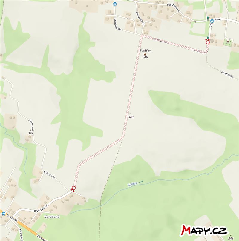 Mapa zamknięcia drogi