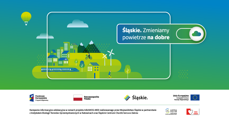 plakat zielonej wizji miasta (mat. Urząd Marszałkowski Woj. Śląskiego)