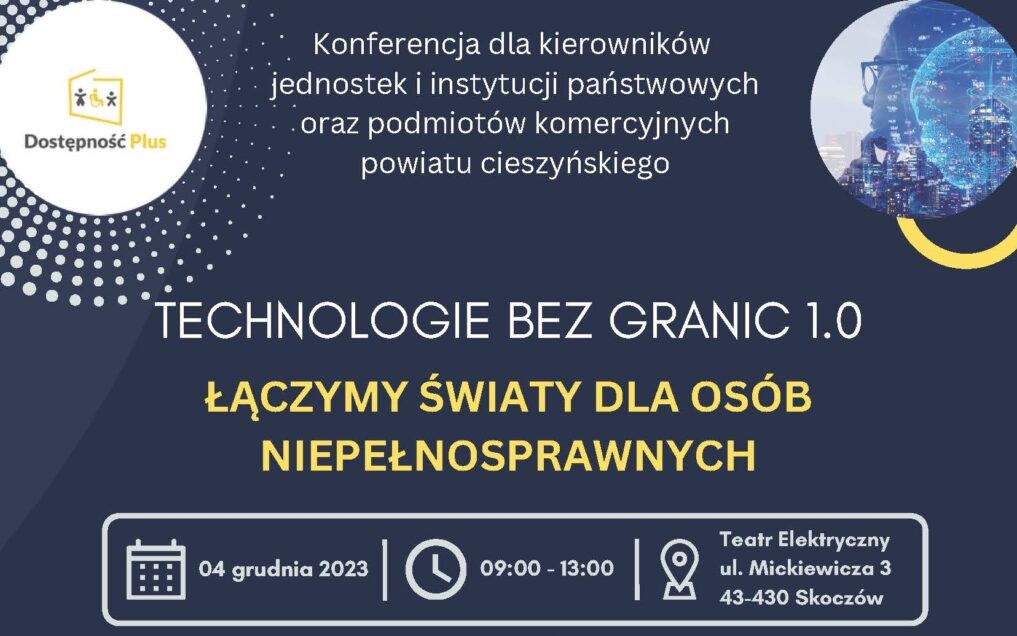 plakat konferencji - Technologie bez granic (mat. UM)