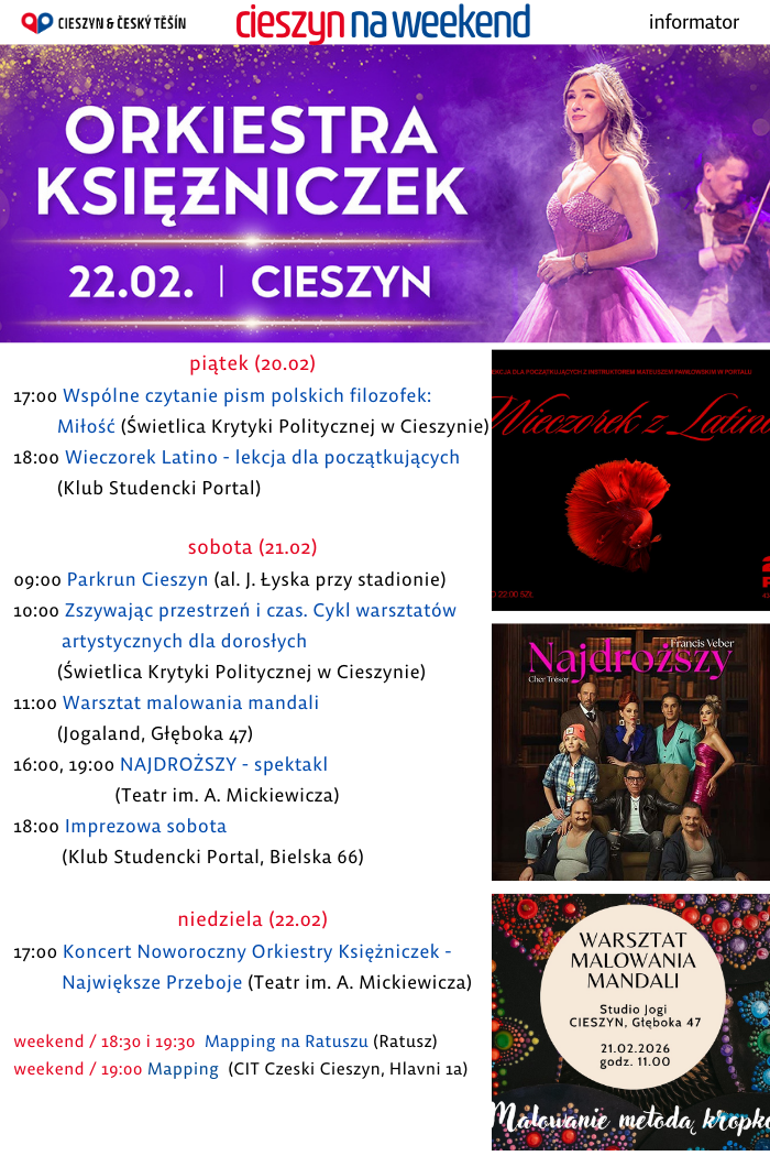 rozpiska weekendowa (mat. UM Cieszyn)