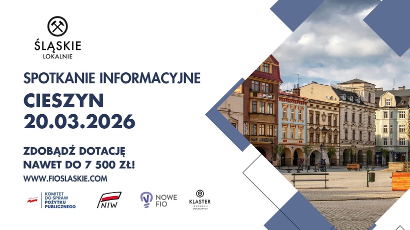 Plakat wydarzenia informacyjnego, które odbedzie się 20.03.2026 r. w Bibliotece Miejskiej w Cieszynie