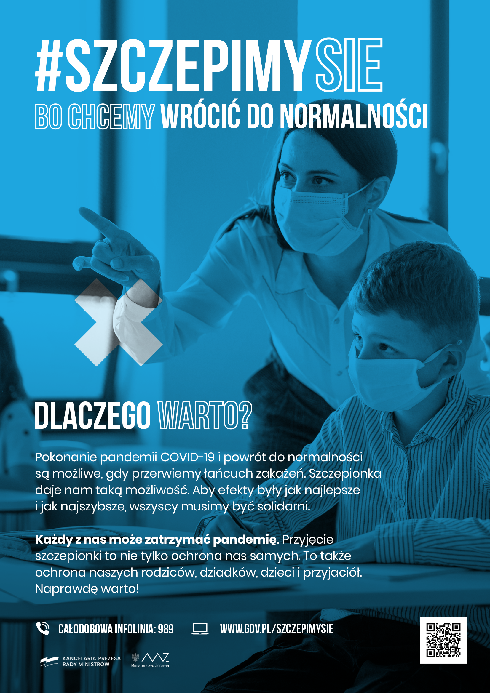 plakat informacyjny o szczepieniach pochodzi ze strony gov.pl 