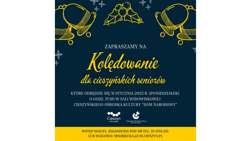 Plakat dotyczący wydarzenia Kolędowanie dla seniora