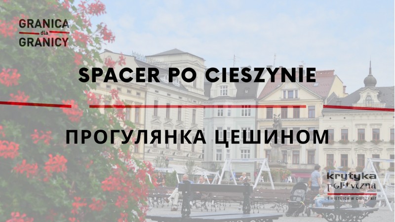 Plakat z widokiem na cieszyński Rynek fot. mat.pras