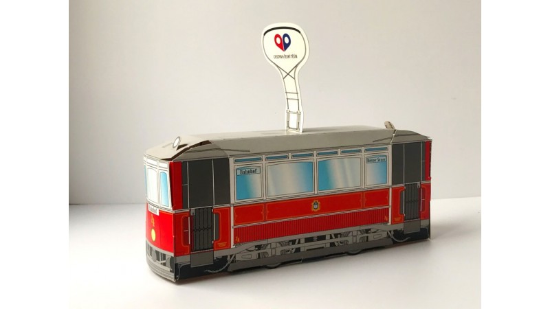 Papierowy model cieszyńskiego tramwaju, fot. UM w Cieszynie
