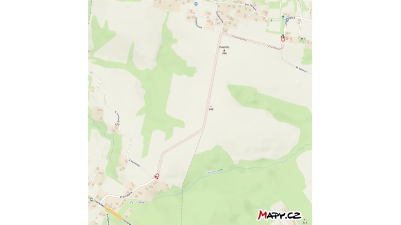 Mapa zamknięcia drogi