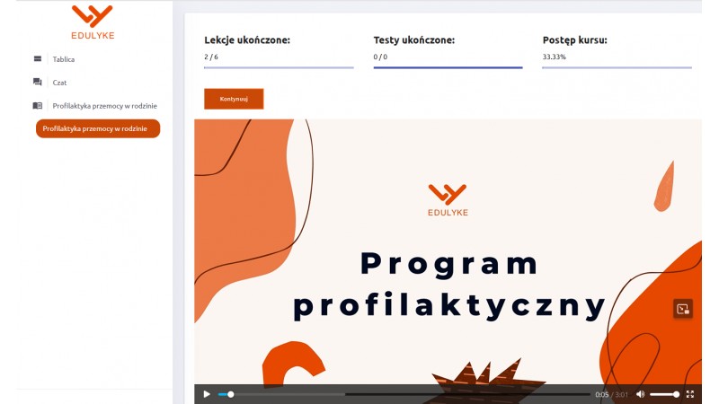 Screen platformy e-learningowej EduLyke (mat. UM)