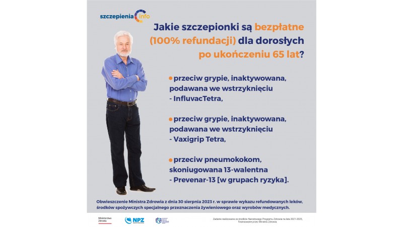 plakat informujący o szczepieniach 