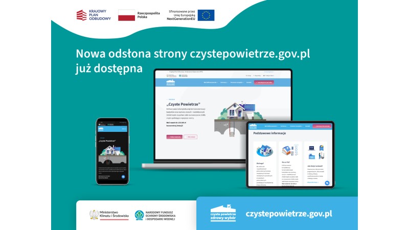 Wygląd strony internetowej programu „Czyste Powietrze” (mat. NFOŚiGW)