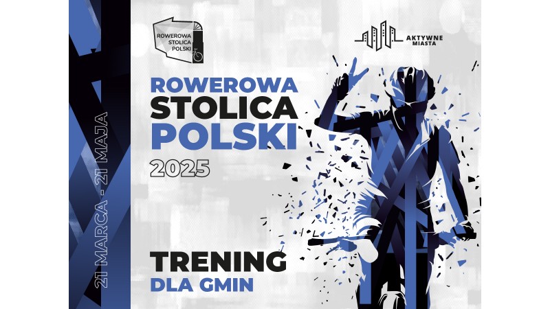 Plakat informujący o Pucharze Rowerowej Stolicy Polski 2025
