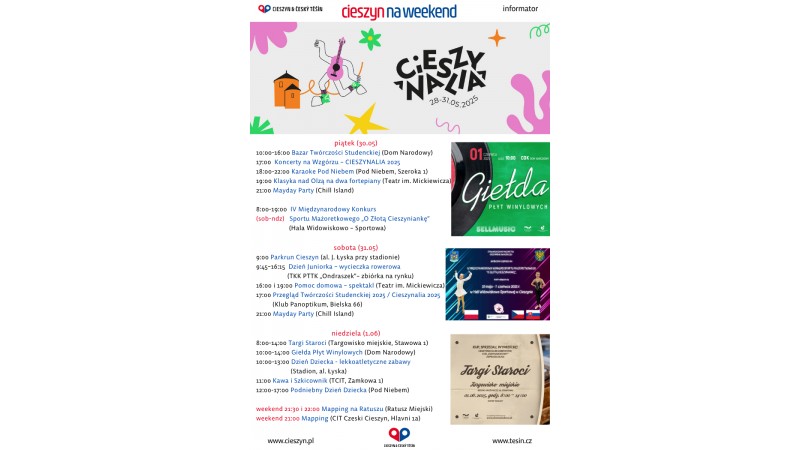 rozpiska weekendowa (mat. UM Cieszyn)