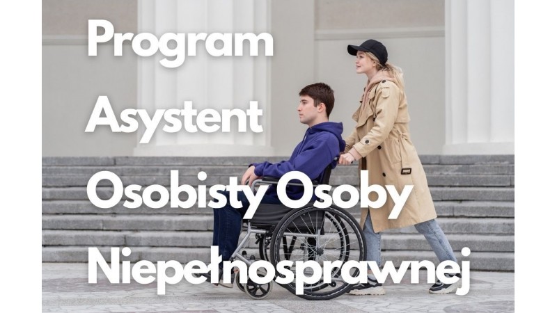 Grafika przedstawiająca asystenta osoby niepełnosprawnej